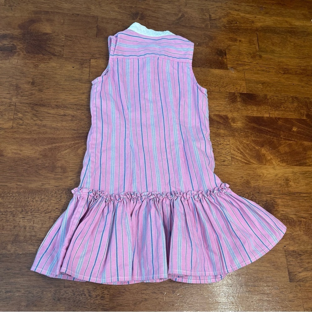 Ralph Lauren Pink and White Striped Dress 100% cotton size 4/4T - Picture 6 of 6